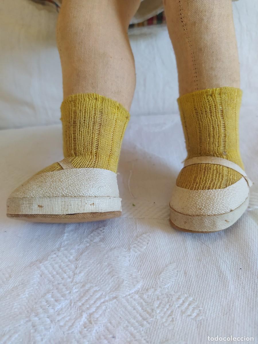 Mu&ntilde;eca espa&ntilde;ola clasica: Mu&ntilde;eca de trapo, cara de celuloide. 45cm - Foto 8