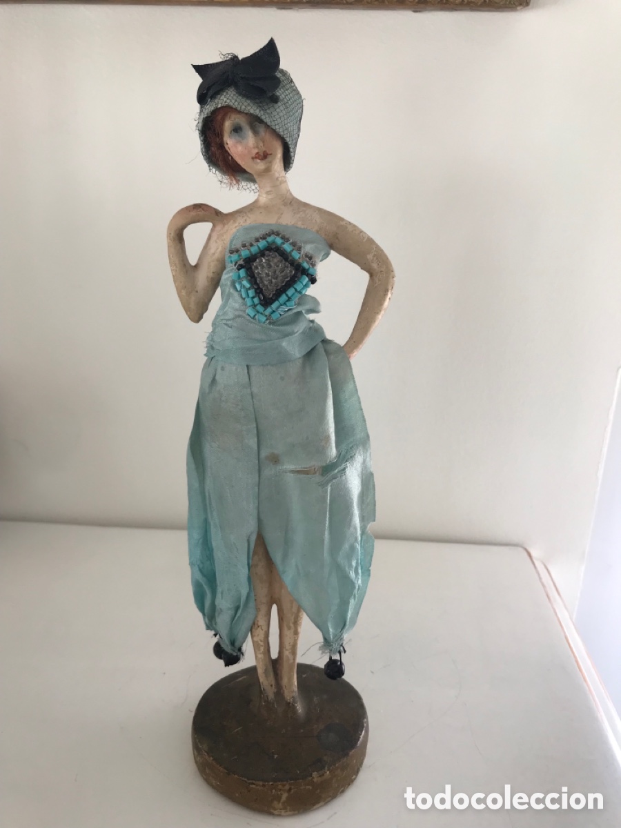Mu&ntilde;eca espa&ntilde;ola clasica: Mu&ntilde;eca muy antigua con ropa de &eacute;poca - Foto 3