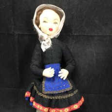 Muñeca española clasica: MUÑECA ANTIGUA DE TRAPO, TIPO LENCI, TRAJE ORIGINAL, 35 CMS.