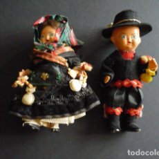 Muñeca española clasica: ASTORGA LEON PAREJA DE MARAGATOS MUÑECOS AÑOS 40-50 18 X 10 CM