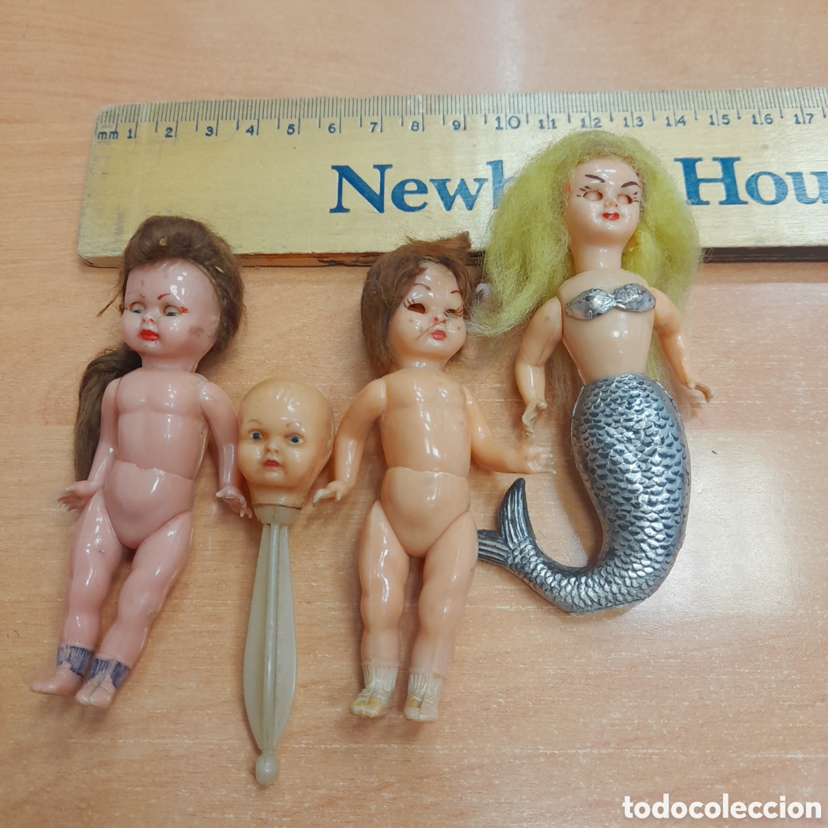 Mu&ntilde;eca espa&ntilde;ola clasica: Lote de 4 mu&ntilde;ecas de celuloide miniatura - Foto 1
