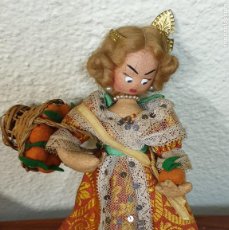 Bambola spagnola classica: MUÑECA REGIONAL VALENCIANA TELA LAYNA 19 CM. ALTURA AÑOS 50-60