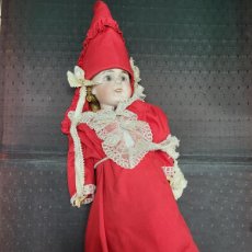 Bambola spagnola classica: ANTIGUA MUÑECA VESTIDA TRAJE NAZARENO SEMANA SANTA MURCIA COLORAOS MIÉRCOLES SANTO