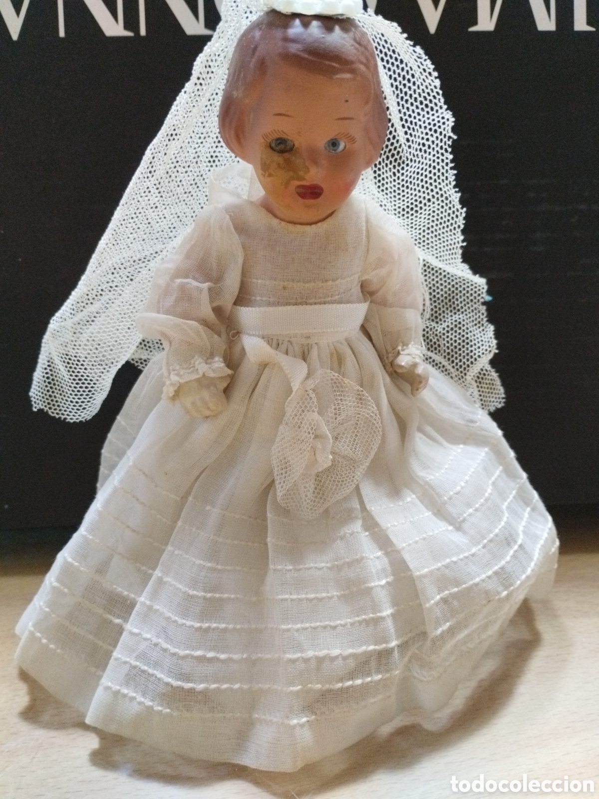 Mu&ntilde;eca espa&ntilde;ola clasica: * MU&Ntilde;ECA COMUNION DE TERRACOTA . 15 CM. (Rf :G/e) - Foto 1