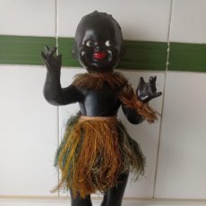 Bambola spagnola classica: ANTIGUO MUÑECO NEGRITO DE CARTÓN PIEDRA EN MU BUEN ESTADO