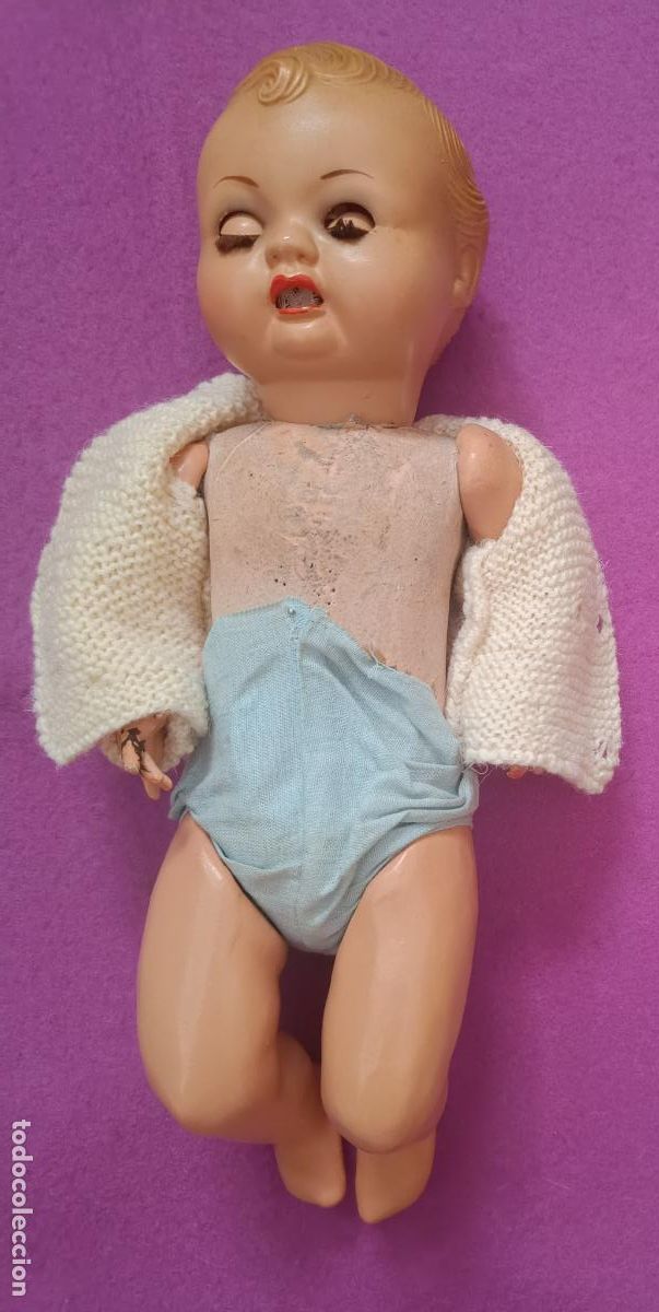 Mu&ntilde;eca espa&ntilde;ola clasica: MU&Ntilde;ECO PEPIN CABEZA CELULOIDE CON CAJA MIDE APROX. 32 CMS - Foto 6