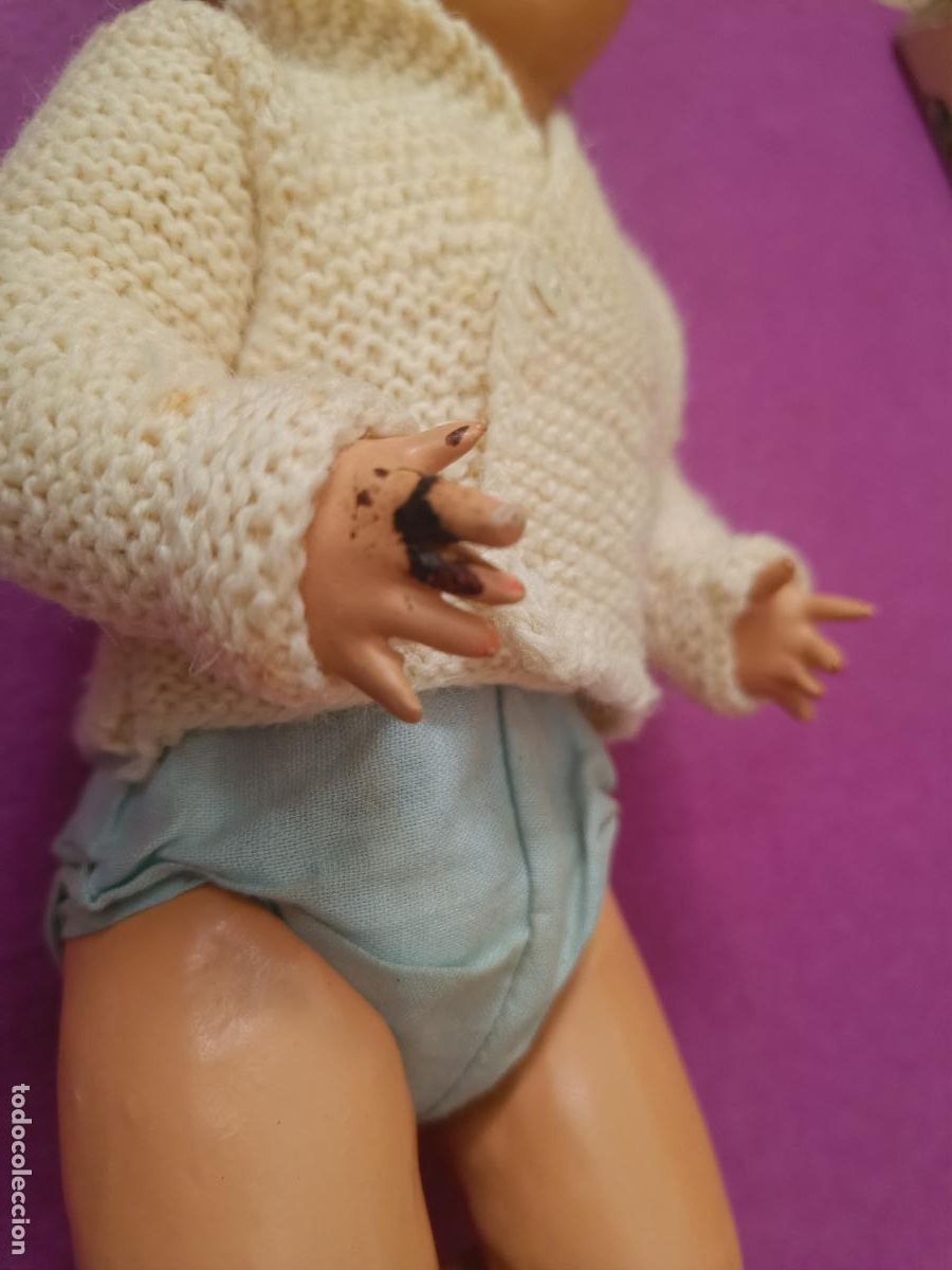 Mu&ntilde;eca espa&ntilde;ola clasica: MU&Ntilde;ECO PEPIN CABEZA CELULOIDE CON CAJA MIDE APROX. 32 CMS - Foto 7