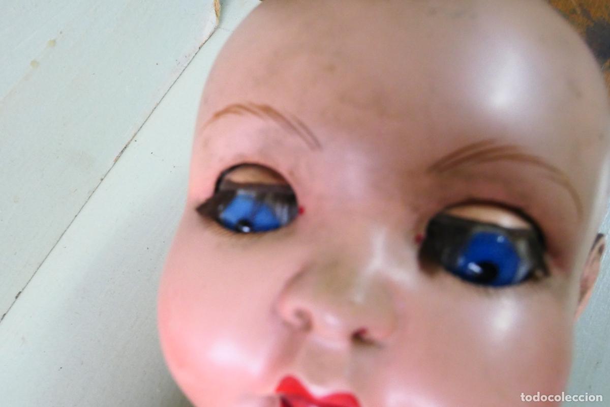 Mu&ntilde;eca espa&ntilde;ola clasica: Antiguo Mu&ntilde;eco beb&eacute;, bebote de composicion. - Foto 10