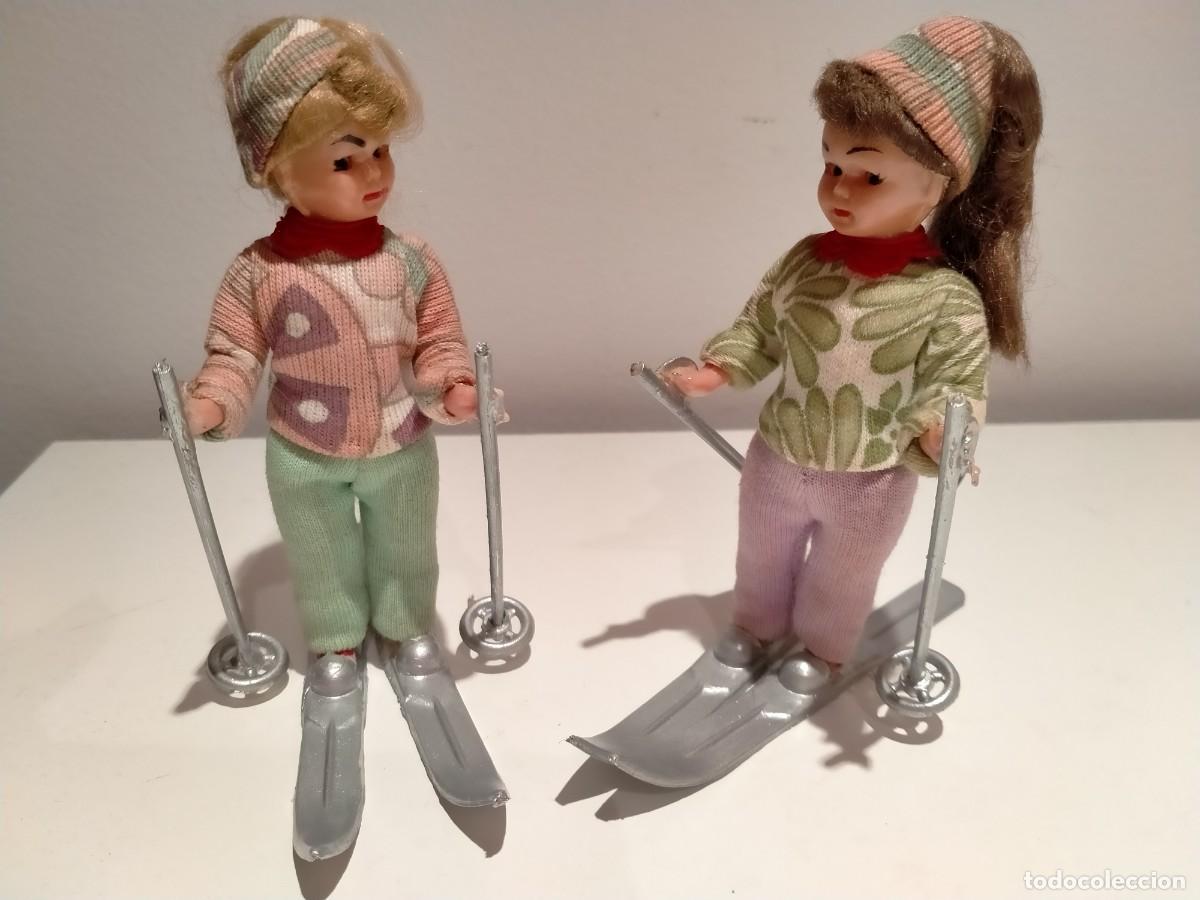 Mu&ntilde;eca espa&ntilde;ola clasica: Mu&ntilde;equitas de celuloide esquiadoras - Foto 1