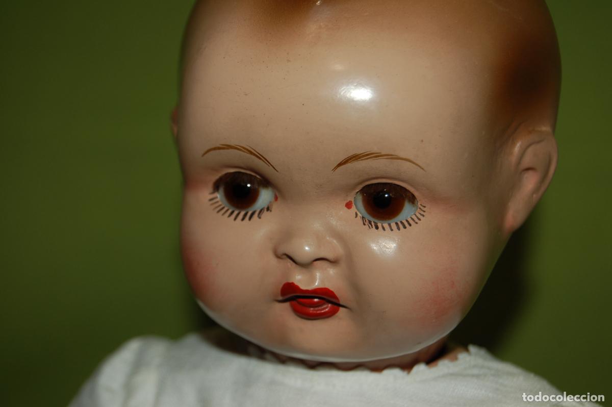 Mu&ntilde;eca espa&ntilde;ola clasica: beb&eacute; noc mu&ntilde;ecas de olot en canastilla. - Foto 7