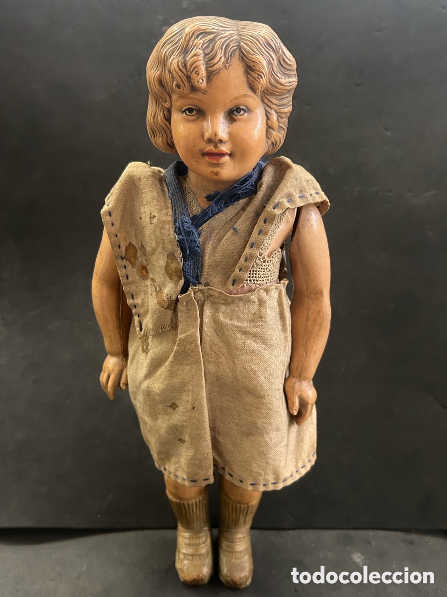 Mu&ntilde;eca espa&ntilde;ola clasica: Antigua Mu&ntilde;eca celuloide 27cm - Foto 1