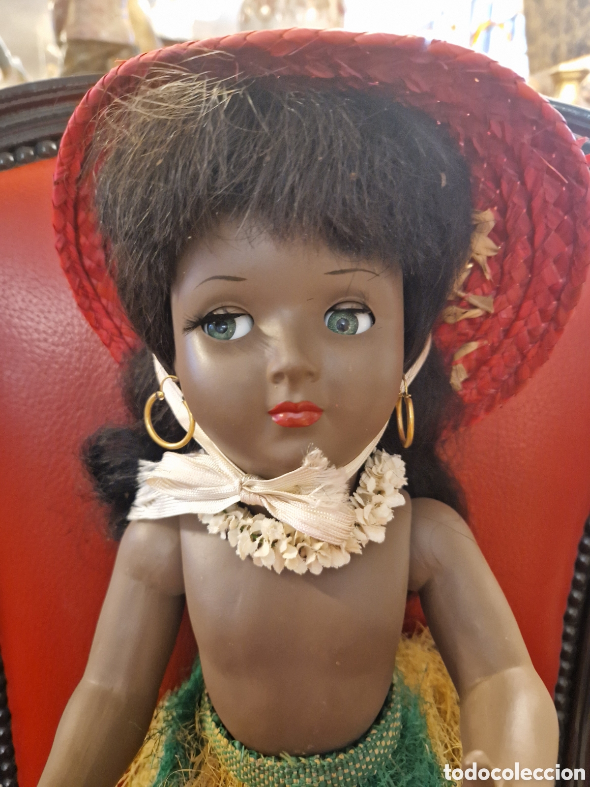 Mu&ntilde;eca espa&ntilde;ola clasica: Mu&ntilde;eca de celuloide LINDA de Icsa hawaiana - Foto 2