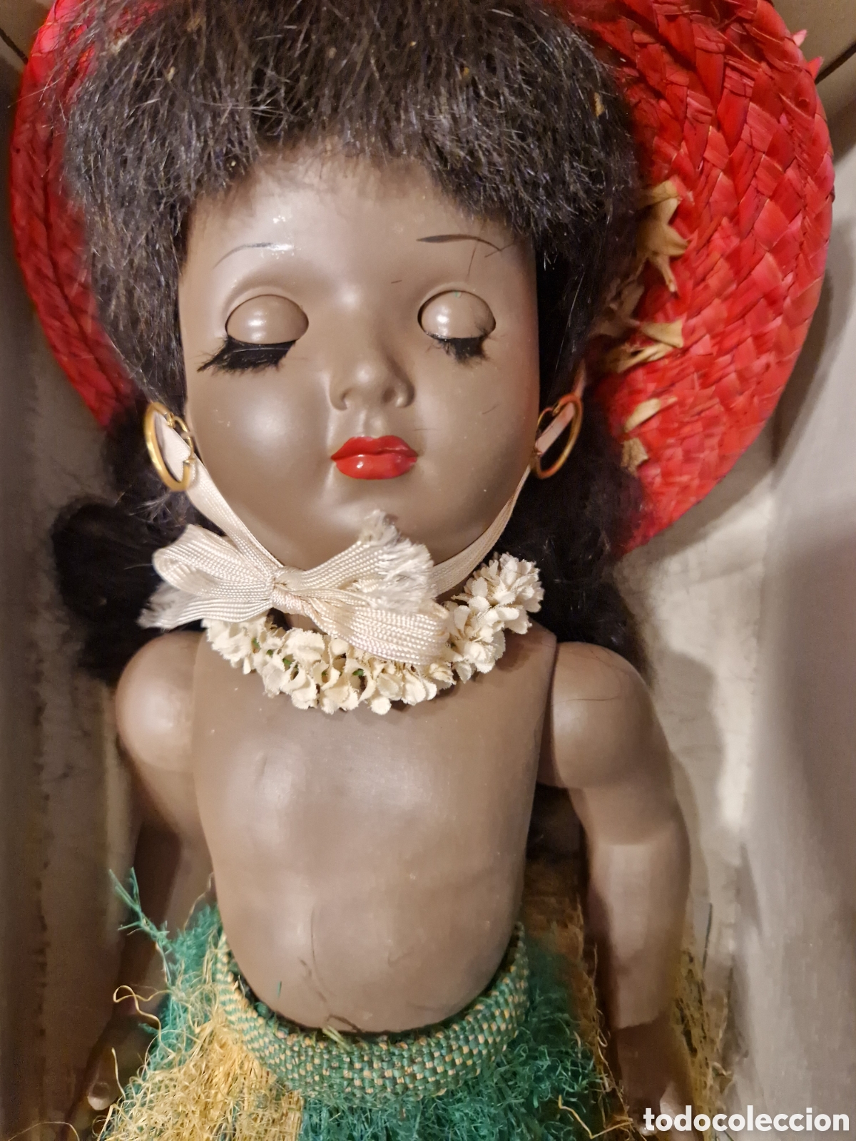 Mu&ntilde;eca espa&ntilde;ola clasica: Mu&ntilde;eca de celuloide LINDA de Icsa hawaiana - Foto 5