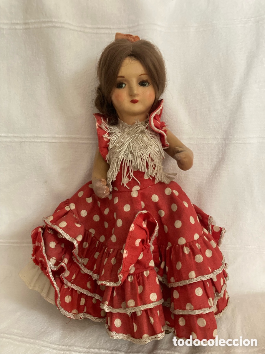 Mu&ntilde;eca espa&ntilde;ola clasica: Mu&ntilde;eca antigua de flamenca - Foto 1