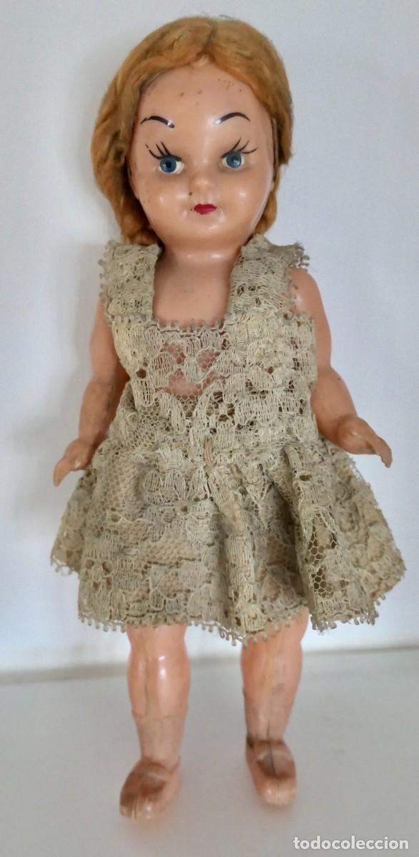 Mu&ntilde;eca espa&ntilde;ola clasica: ANTIGUA MU&Ntilde;ECA DE CELULOIDE - 16 cm - Foto 1