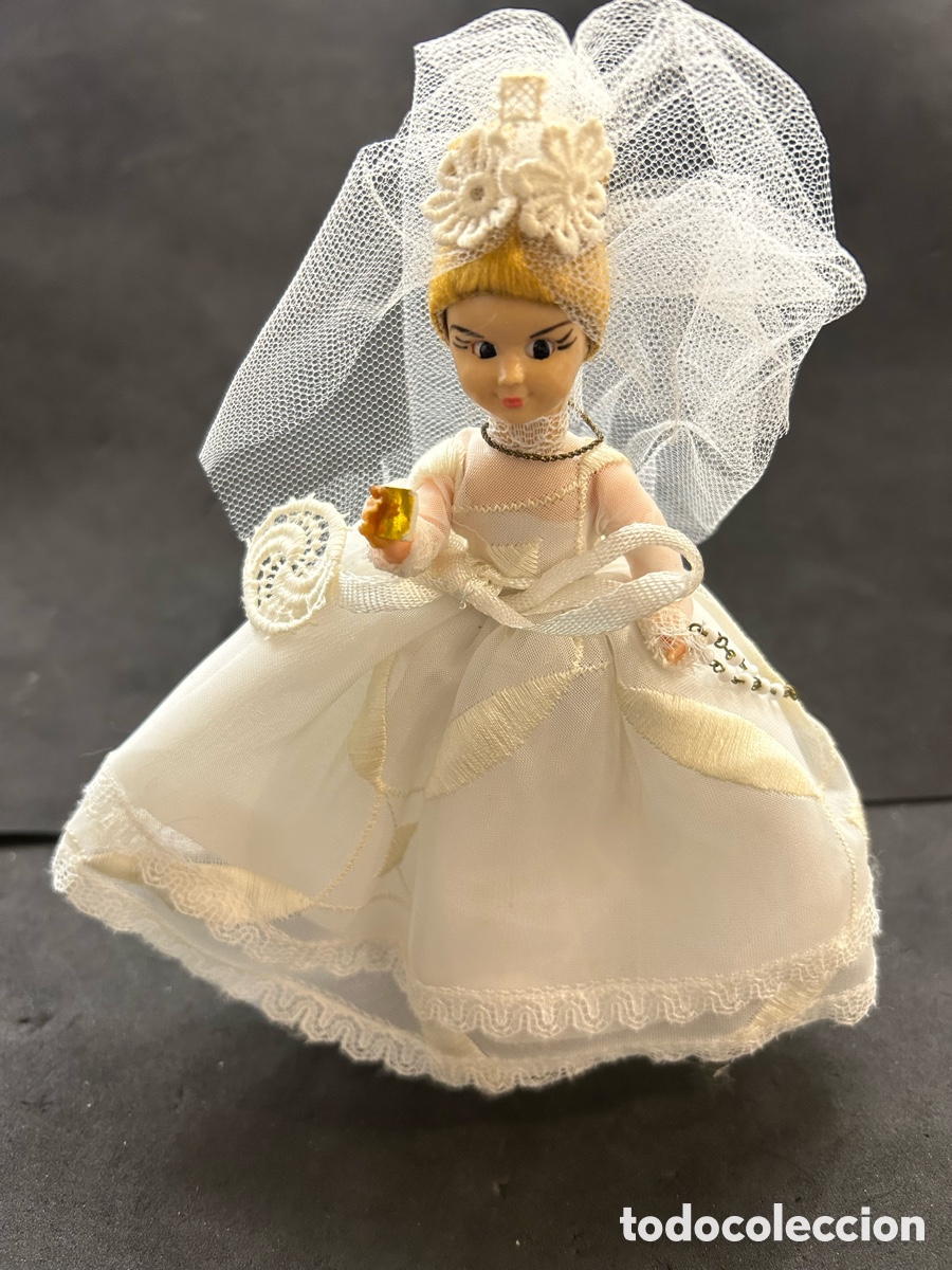 Mu&ntilde;eca espa&ntilde;ola clasica: Mu&ntilde;eca de pl&aacute;stico duro, ojos durmientes 15cm - Foto 1