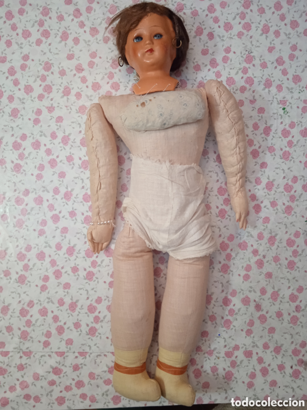Mu&ntilde;eca espa&ntilde;ola clasica: Mu&ntilde;eca antigua. 52cm. - Foto 2
