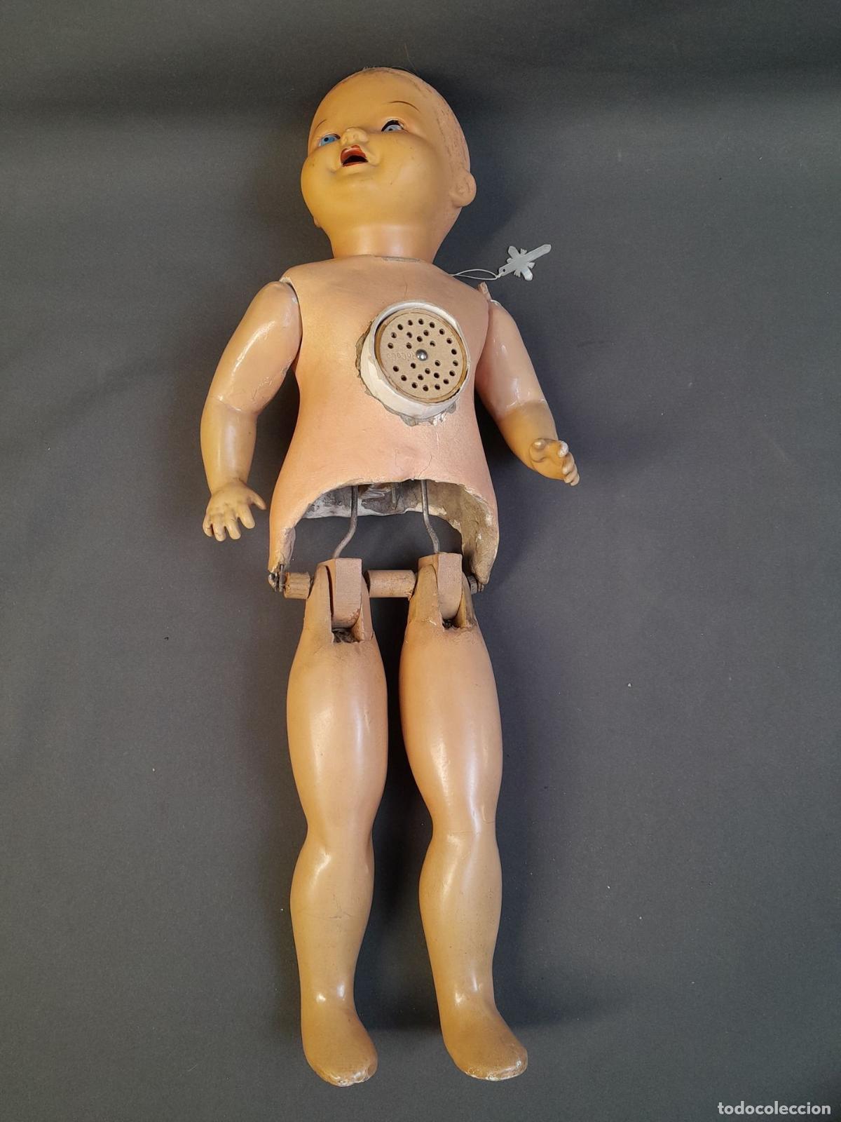 Mu&ntilde;eca espa&ntilde;ola clasica: MUNECA ANDADORA COMPOSICION. MARCA SV. CA 1940 - Foto 8