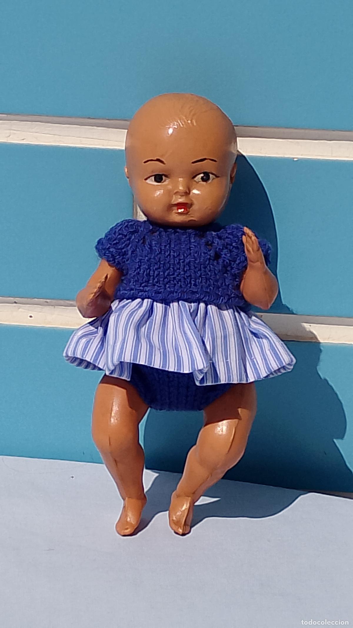 Mu&ntilde;eca espa&ntilde;ola clasica: Antiguo mu&ntilde;eco beb&eacute; de celuloide de los a&ntilde;os 50 - Foto 1