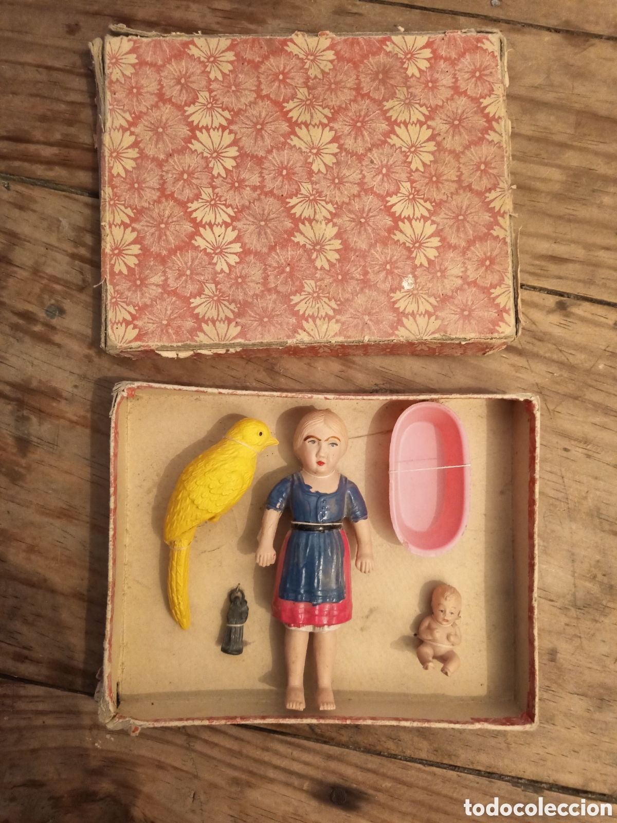 Mu&ntilde;eca espa&ntilde;ola clasica: Antigua caja de mu&ntilde;ecas original. - Foto 4