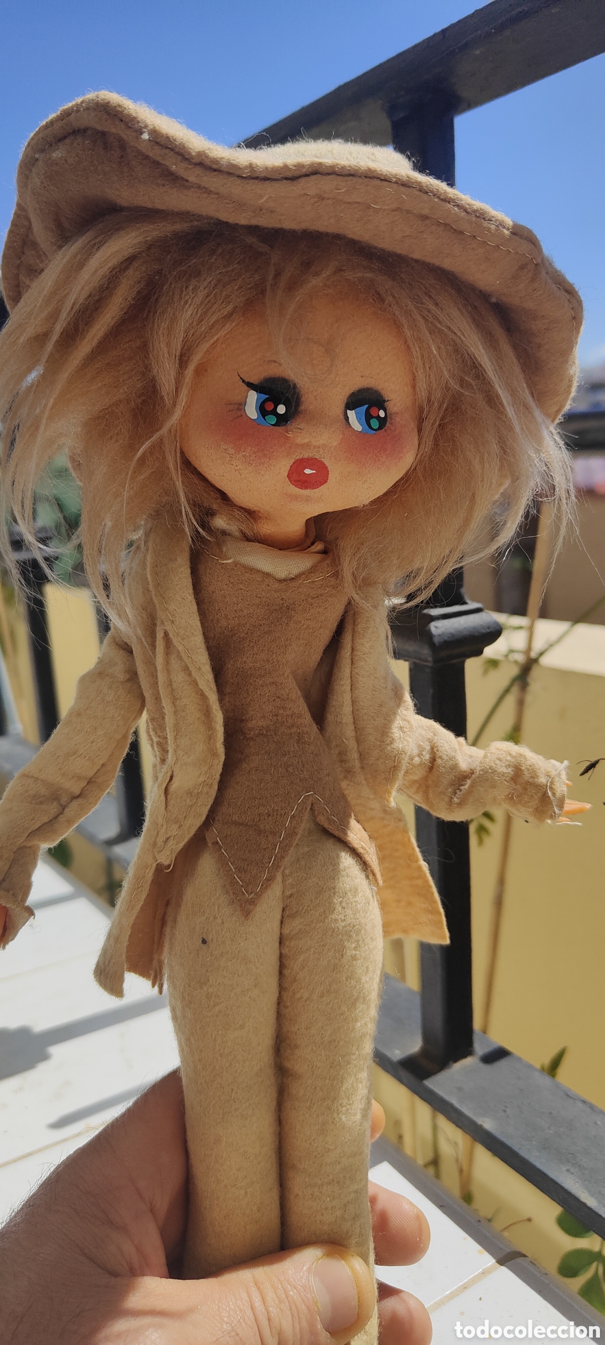 Mu&ntilde;eca espa&ntilde;ola clasica: MU&Ntilde;ECA ANTIGUA DE FIELTRO - Foto 1