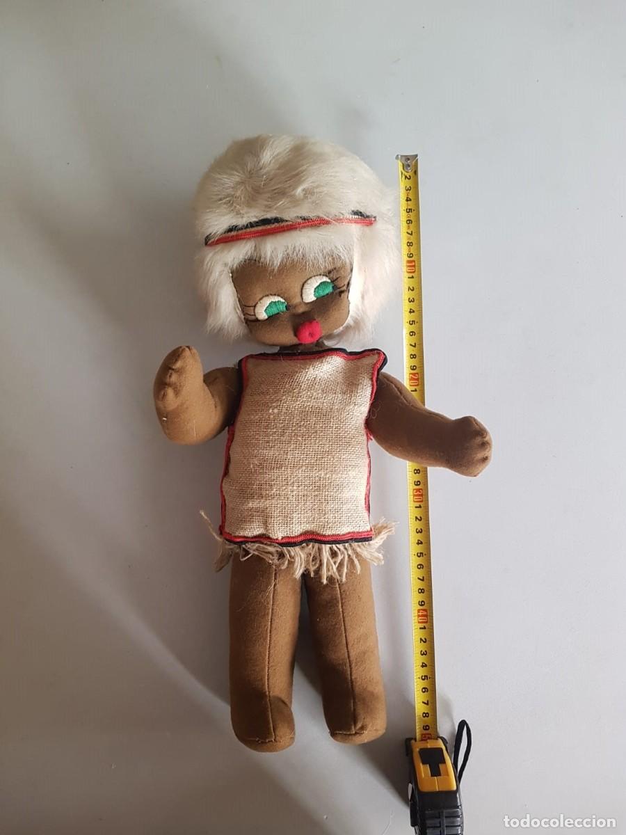 Mu&ntilde;eca espa&ntilde;ola clasica: Antigua mu&ntilde;eca negra de fieltro - Foto 3
