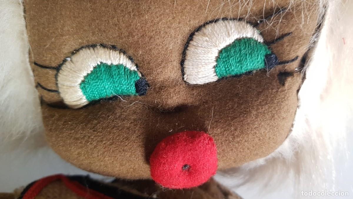Mu&ntilde;eca espa&ntilde;ola clasica: Antigua mu&ntilde;eca negra de fieltro - Foto 4