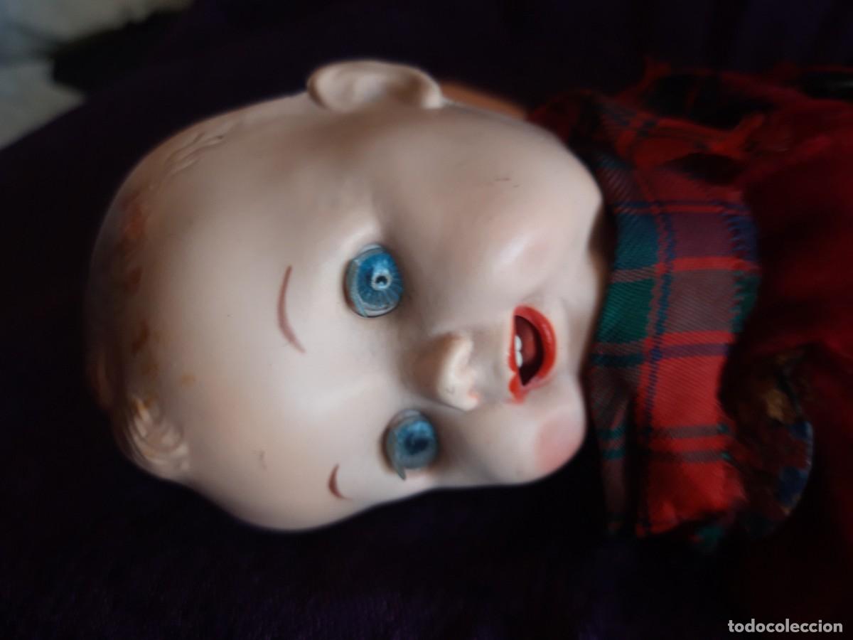Mu&ntilde;eca espa&ntilde;ola clasica: Mu&ntilde;eco de celuloide, para restaurar, con traje de Gales. - Foto 7
