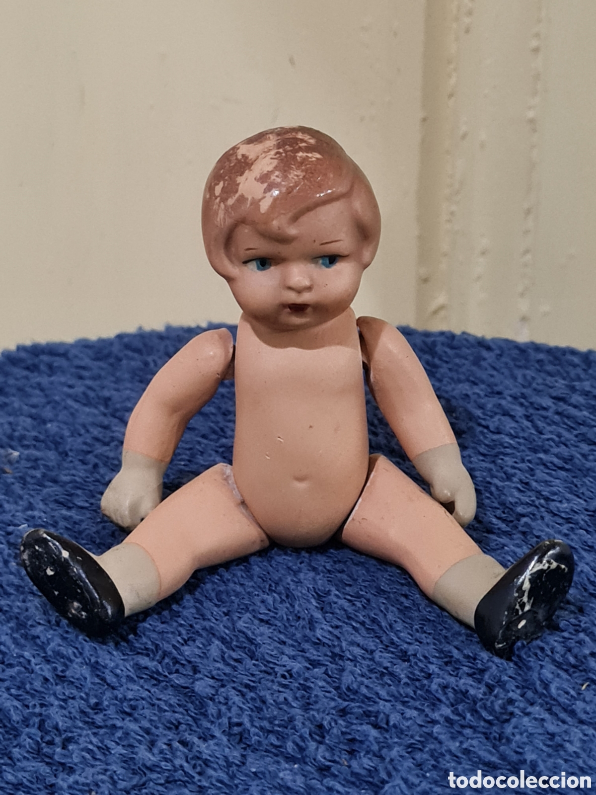 Mu&ntilde;eca espa&ntilde;ola clasica: Antigua mu&ntilde;eca de terracota - Foto 3