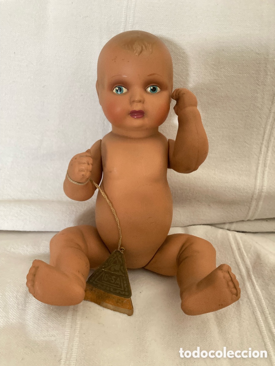 Mu&ntilde;eca espa&ntilde;ola clasica: Mu&ntilde;eco de celuloide .Mude 23cm - Foto 1