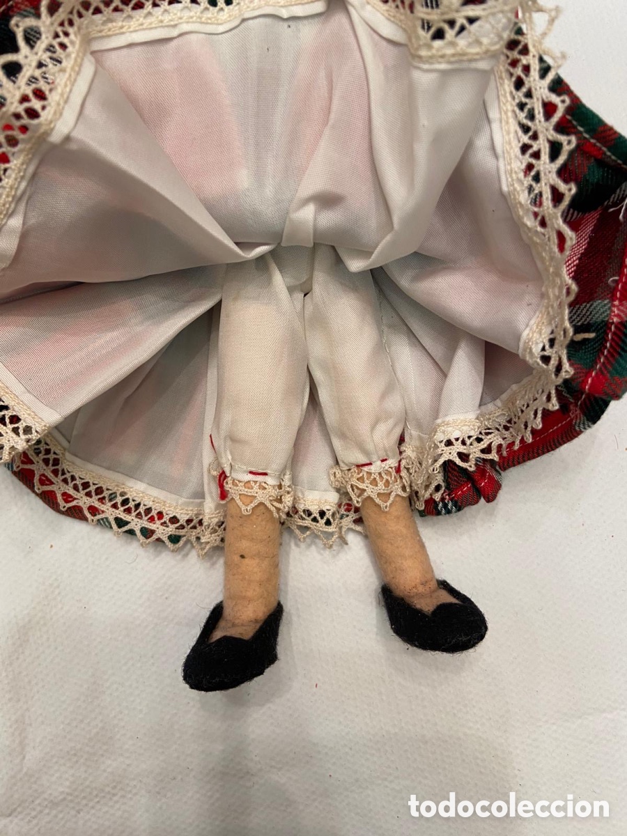 Mu&ntilde;eca espa&ntilde;ola clasica: Mu&ntilde;eca antigua de fieltro - Foto 4