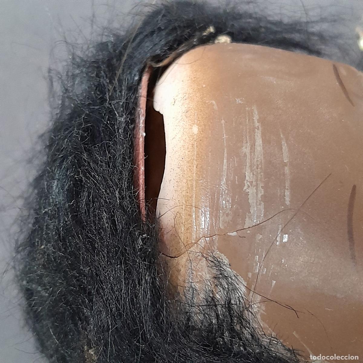 Mu&ntilde;eca espa&ntilde;ola clasica: MU&Ntilde;ECA NEGRA DE CELULOIDE CON OJOS DURMIENTES. 1950 CA. - Foto 5