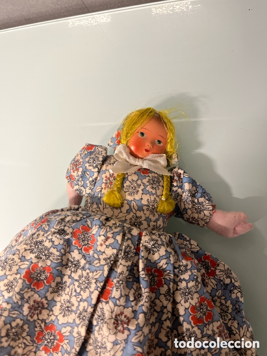 Mu&ntilde;eca espa&ntilde;ola clasica: Mu&ntilde;eca intercambiable doble,de celuloide,a&ntilde;os 40 - Foto 2