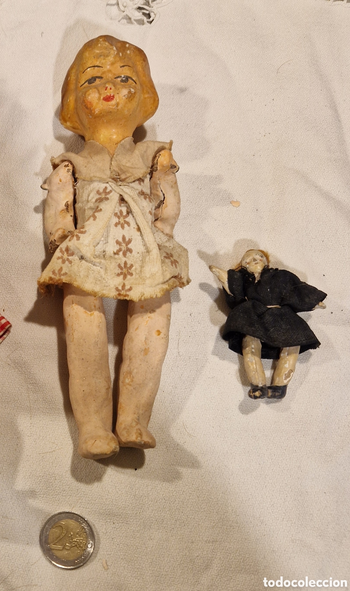 Mu&ntilde;eca espa&ntilde;ola clasica: Lote de dos mu&ntilde;ecas antiguas - Foto 1