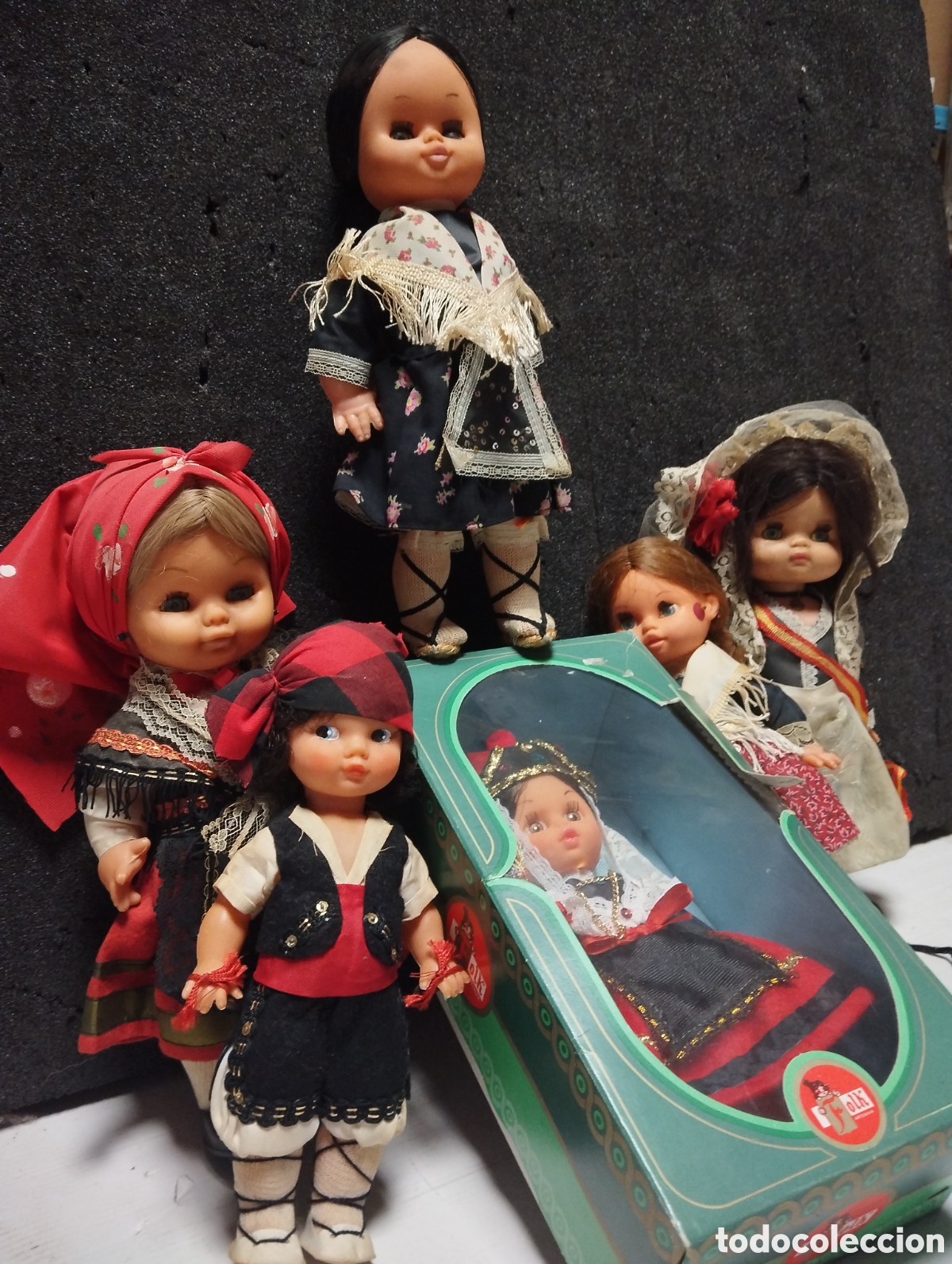 Mu&ntilde;eca espa&ntilde;ola clasica: Lote de 6 mu&ntilde;ecas folkl&oacute;ricas - Foto 2