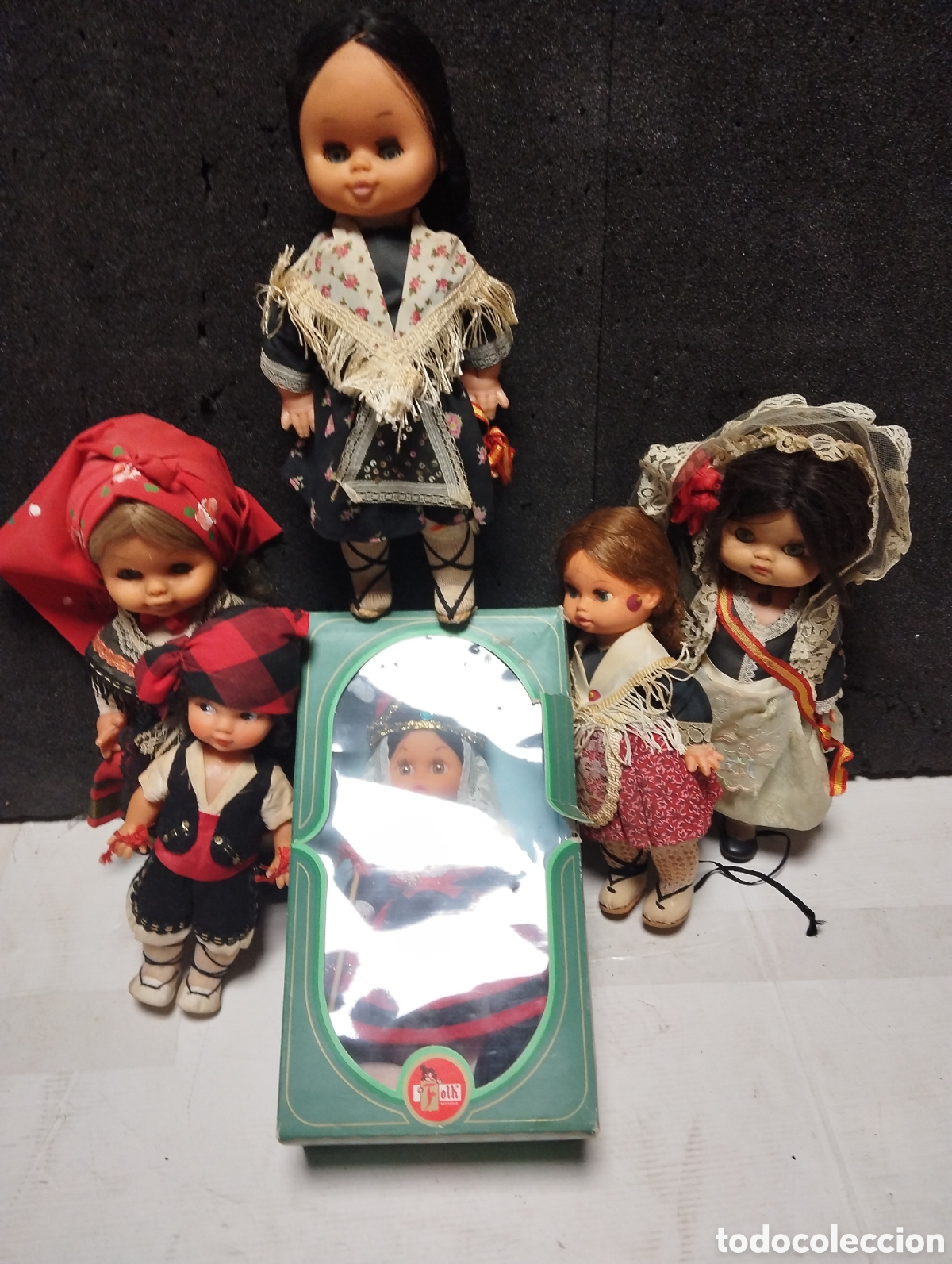 Mu&ntilde;eca espa&ntilde;ola clasica: Lote de 6 mu&ntilde;ecas folkl&oacute;ricas - Foto 1