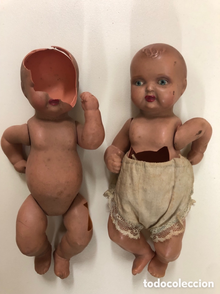 Mu&ntilde;eca espa&ntilde;ola clasica: Mu&ntilde;ecos bebe antiguos de celuloide - Foto 1