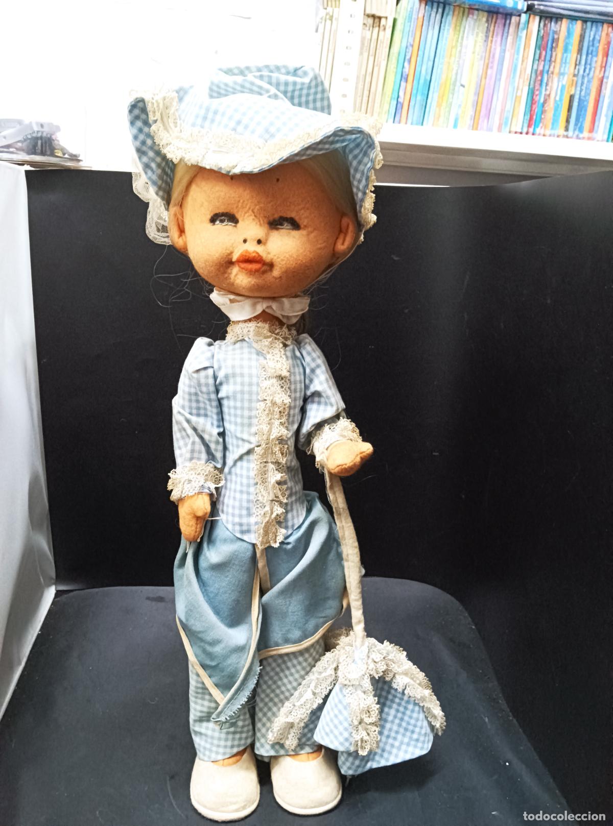 Mu&ntilde;eca espa&ntilde;ola clasica: Antigua Mu&ntilde;eca de Fieltro. 40 cm. - Foto 4