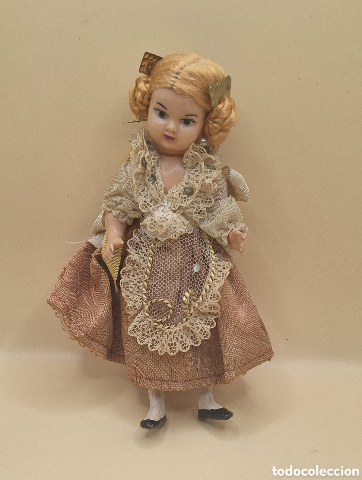 Mu&ntilde;eca espa&ntilde;ola clasica: Antigua Mu&ntilde;eca Fallera de Celuloide - Foto 2