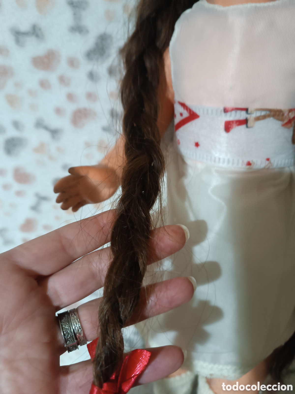 Mu&ntilde;eca espa&ntilde;ola clasica: Mu&ntilde;eca antigua de cart&oacute;n pasta - Foto 7