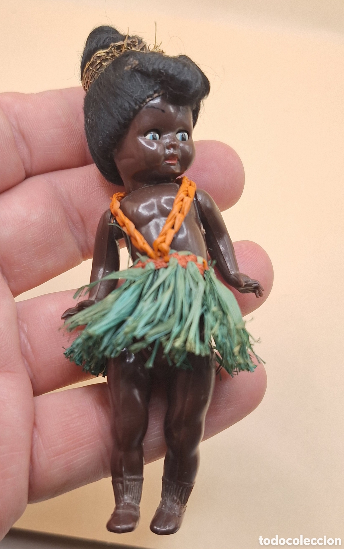 Mu&ntilde;eca espa&ntilde;ola clasica: Antigua Mu&ntilde;eca Negrita de Celuloide - Foto 6