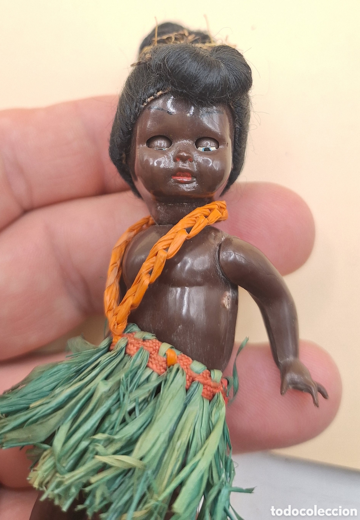 Mu&ntilde;eca espa&ntilde;ola clasica: Antigua Mu&ntilde;eca Negrita de Celuloide - Foto 8