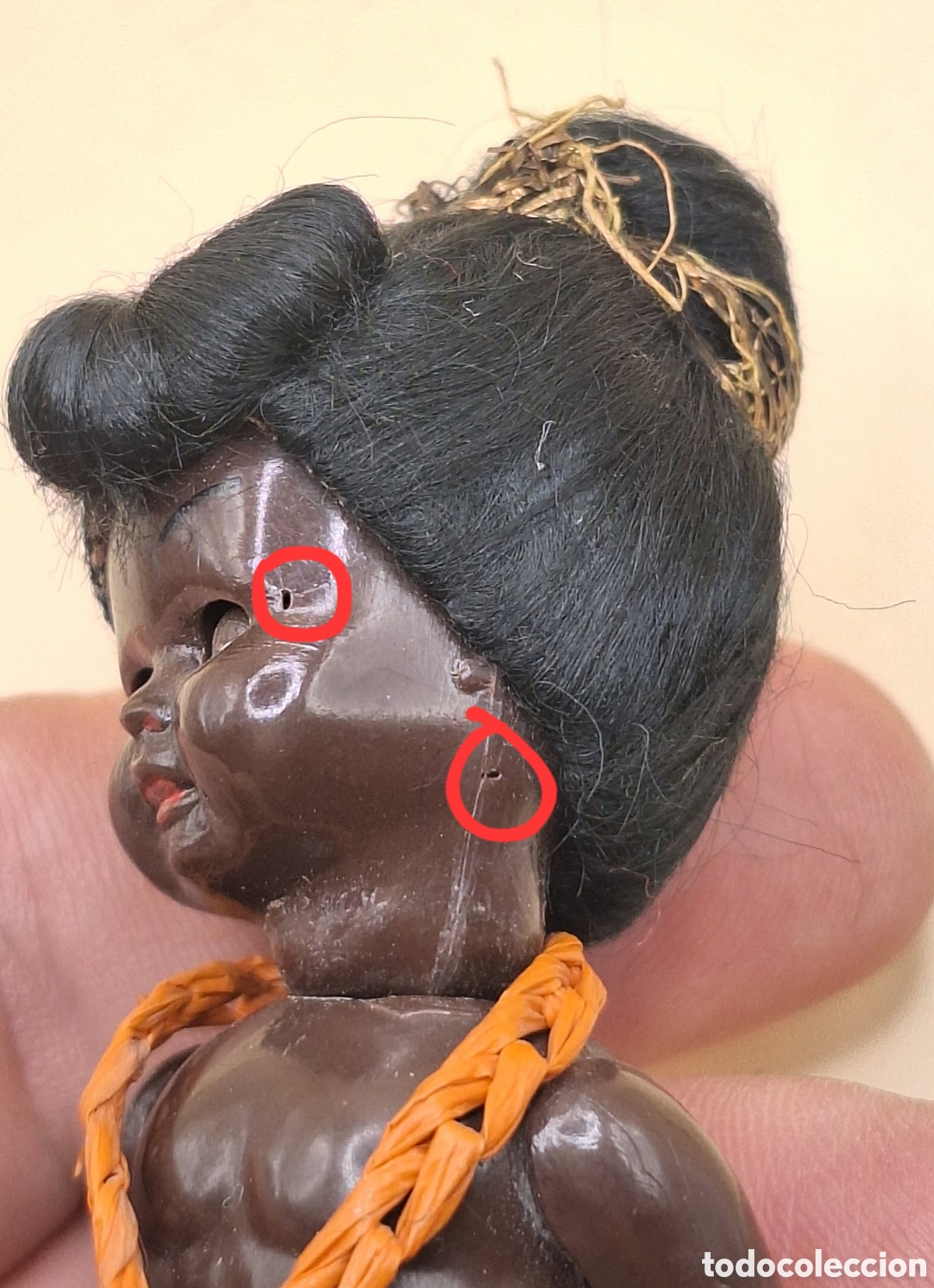 Mu&ntilde;eca espa&ntilde;ola clasica: Antigua Mu&ntilde;eca Negrita de Celuloide - Foto 13