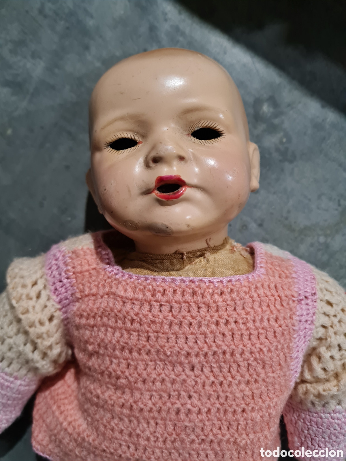 Mu&ntilde;eca espa&ntilde;ola clasica: Mu&ntilde;eco antiguo de piedra - Foto 2