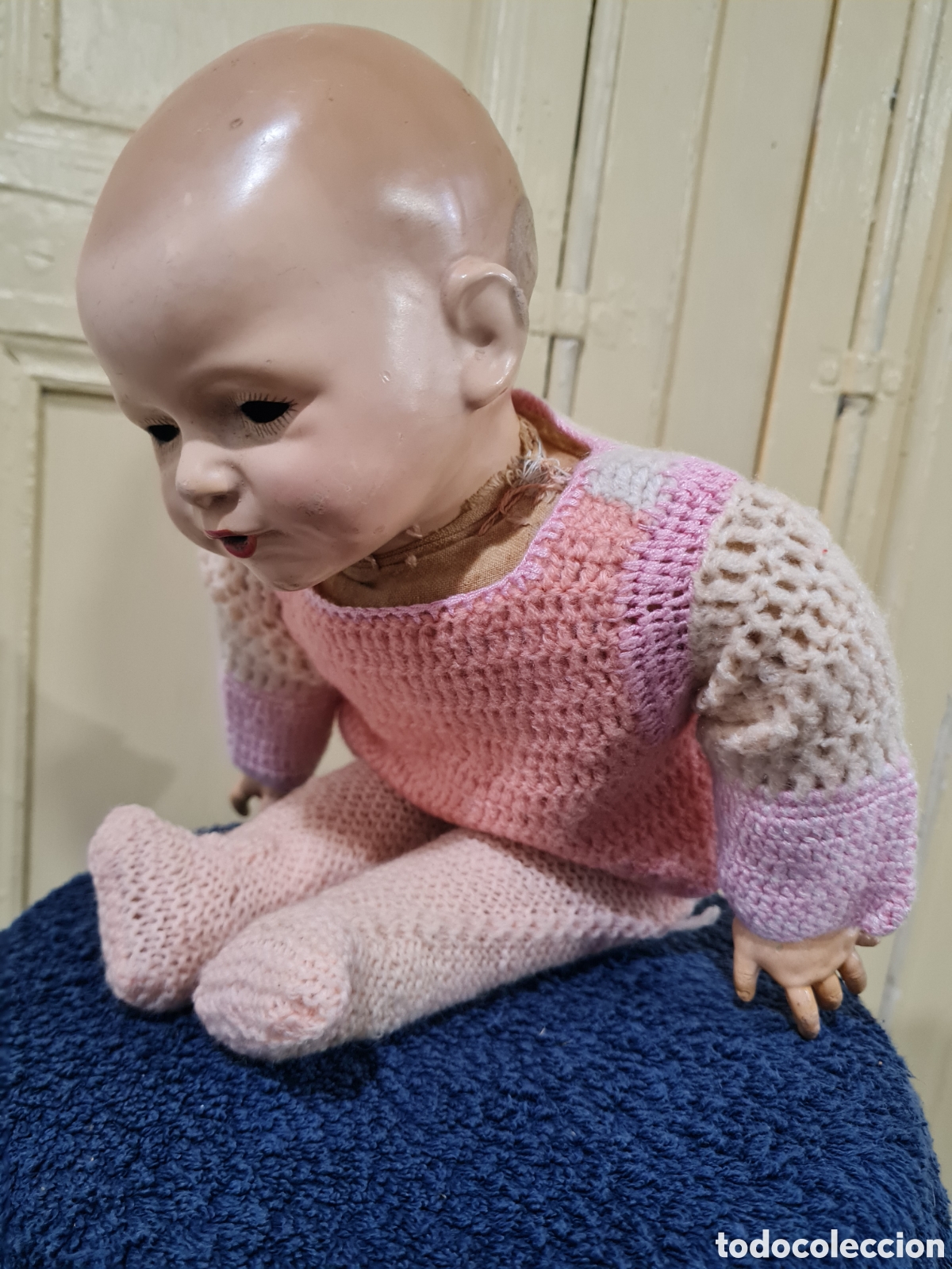 Mu&ntilde;eca espa&ntilde;ola clasica: Mu&ntilde;eco antiguo de piedra - Foto 4