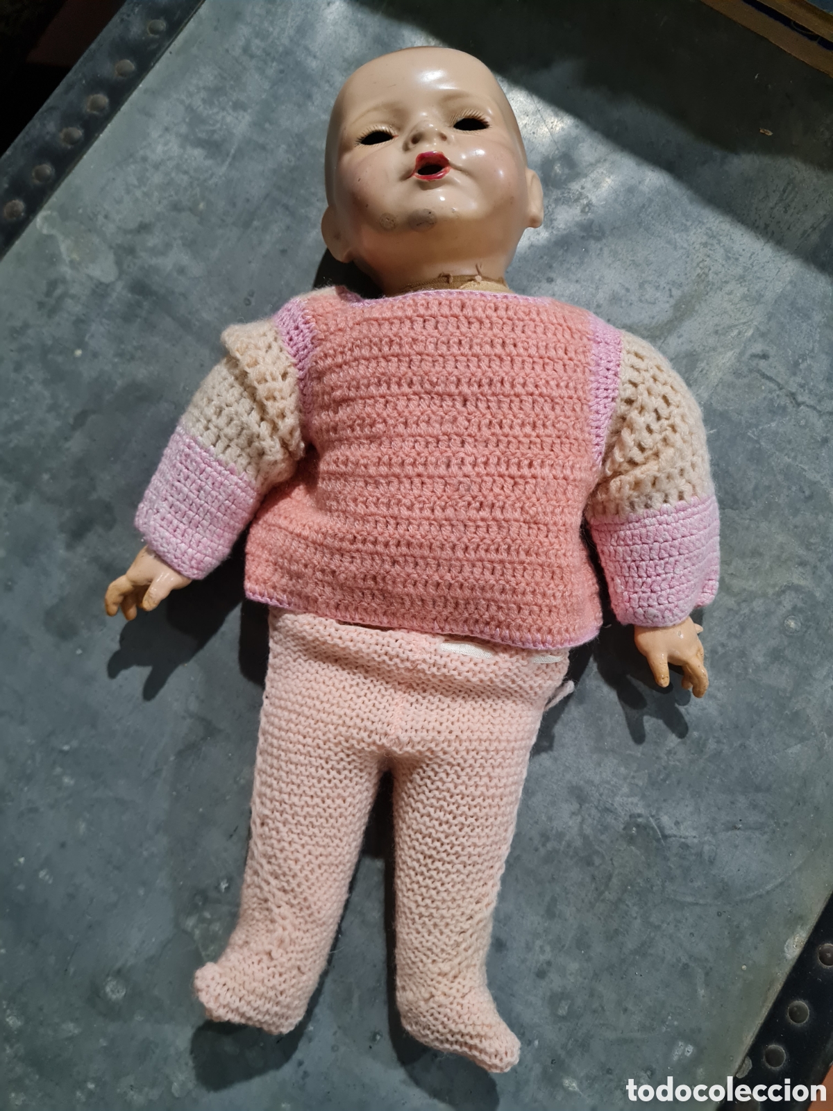 Mu&ntilde;eca espa&ntilde;ola clasica: Mu&ntilde;eco antiguo de piedra - Foto 1