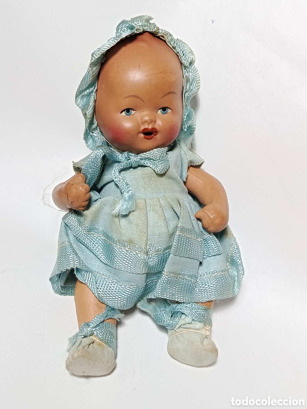 Mu&ntilde;eca espa&ntilde;ola clasica: Bebe terracota. 13cm - Foto 1