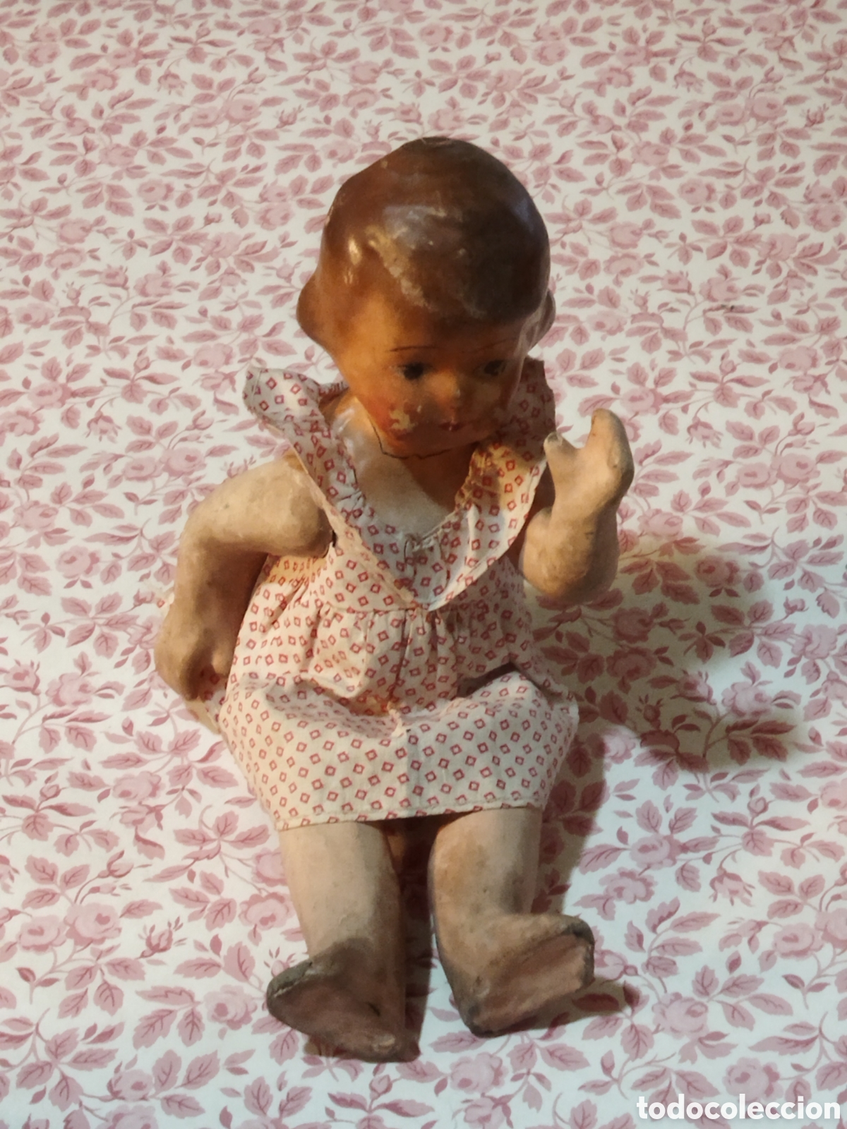 Mu&ntilde;eca espa&ntilde;ola clasica: Mu&ntilde;eca antigua cart&oacute;n piedra