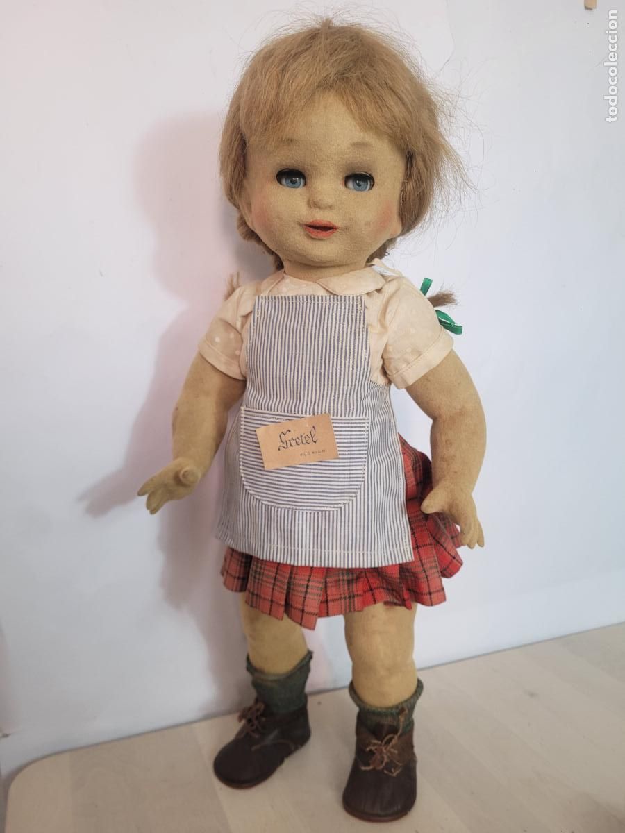 Mu&ntilde;eca espa&ntilde;ola clasica: mu&ntilde;eca gretel de florido a&ntilde;os 50 piel de melocoton doll vintage
