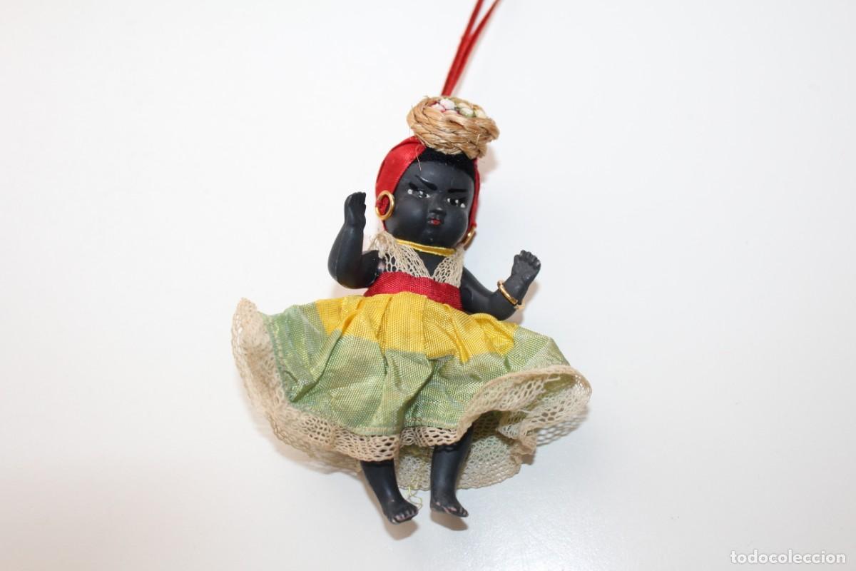 Mu&ntilde;eca espa&ntilde;ola clasica: ANTIGUA MU&Ntilde;ECA NEGRITA DE CELULOIDE - A&Ntilde;OS 60